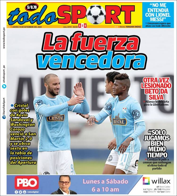 Portada de TodoSport (Per&uacute;)