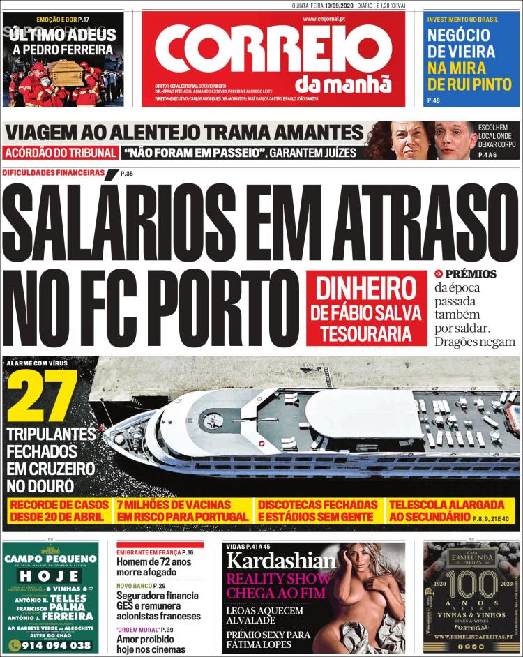 Portada de Correio da Manhã (Portugal)