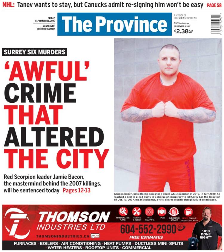 Portada de The Province (Canada)