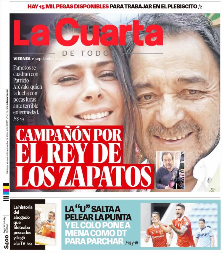 Portada de La Cuarta (Chile)