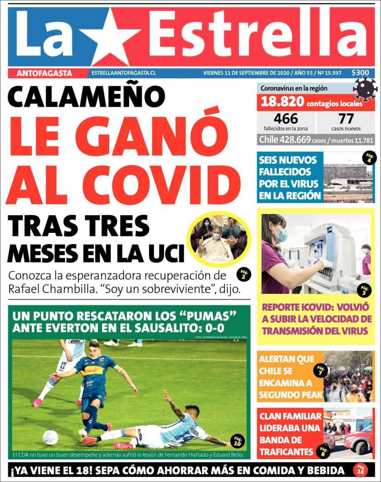 Portada de La Estrella del Norte (Chile)