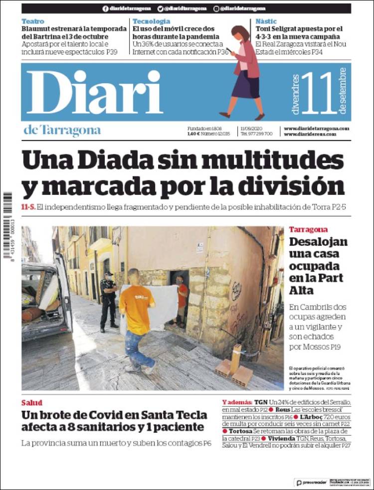 Portada de Diari de Tarragona (Espa&ntilde;a)