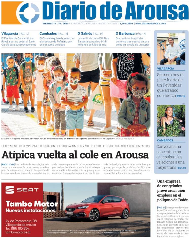 Portada de Diario de Arousa (Espa&ntilde;a)