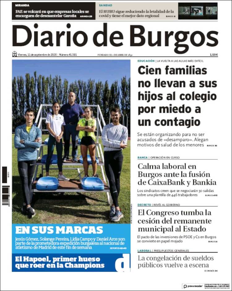 Portada de Diario de Burgos (Espa&ntilde;a)