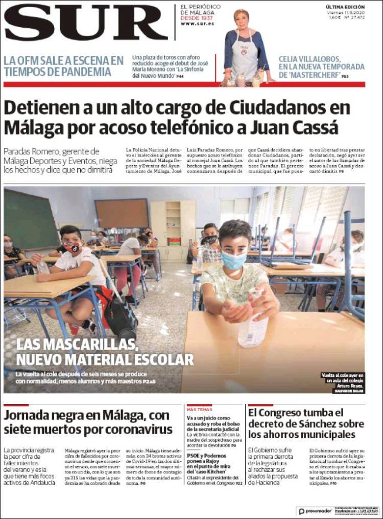 Portada de Diario el Sur (Espa&ntilde;a)
