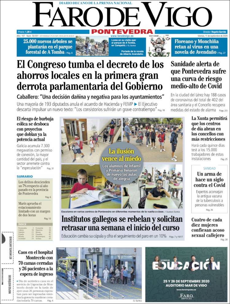 Portada de El Faro de Vigo - Pontevedra (Espa&ntilde;a)