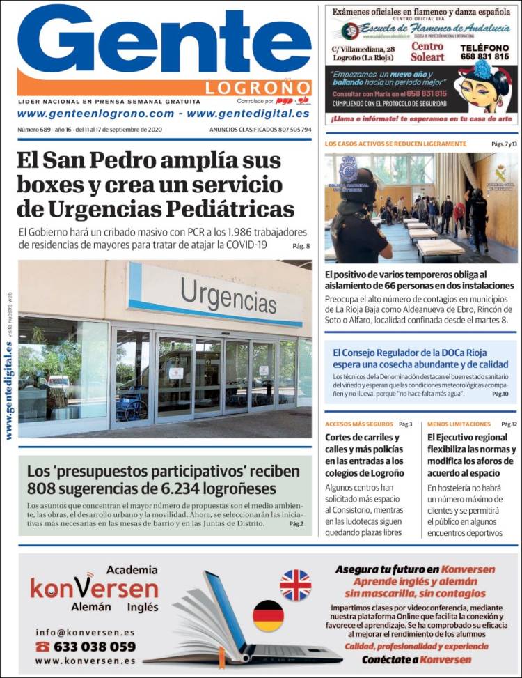 Portada de Gente en Logroño (Espa&ntilde;a)