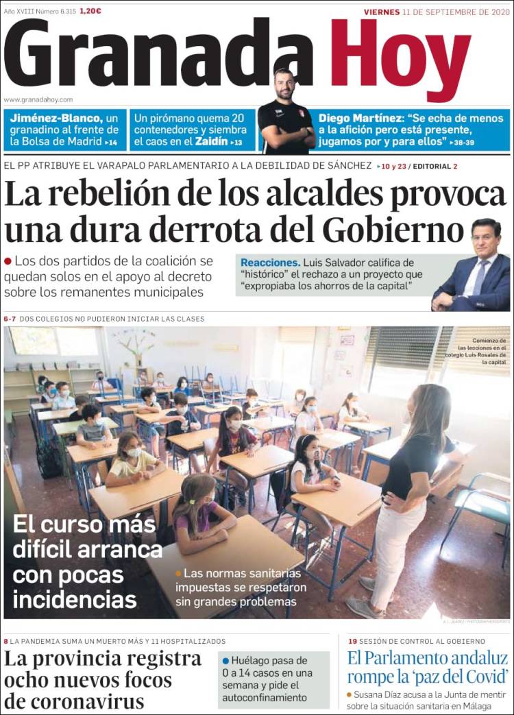 Portada de Granada Hoy (Espa&ntilde;a)