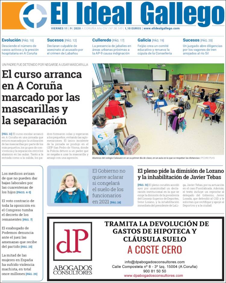 Portada de El Ideal Gallego (Espa&ntilde;a)