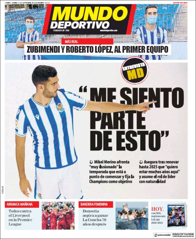Portada de Mundo Deportivo Gipuzkoa (Espa&ntilde;a)