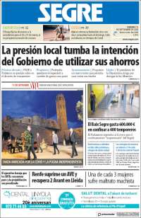 Portada de Segre  (Espa&ntilde;a)