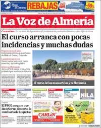 Portada de La Voz de Almería (Espa&ntilde;a)