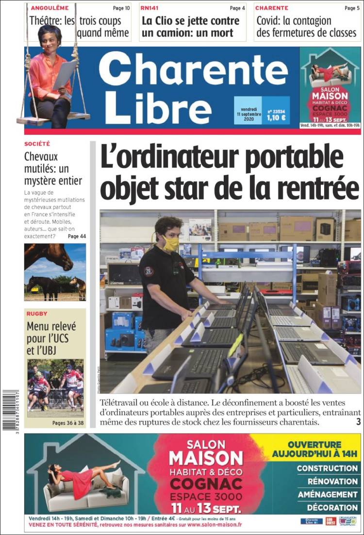 Portada de Charente Libre (France)