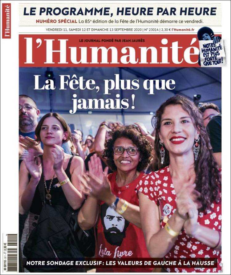 Portada de l'Humanite (France)