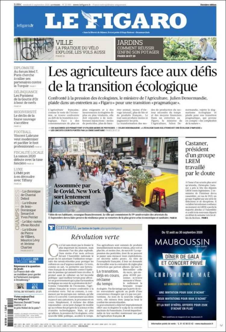 Portada de Le Figaro (France)