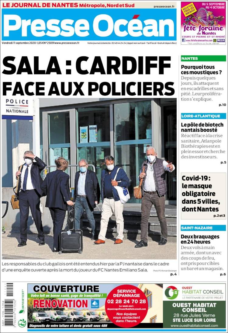 Portada de Presse Ocean (France)