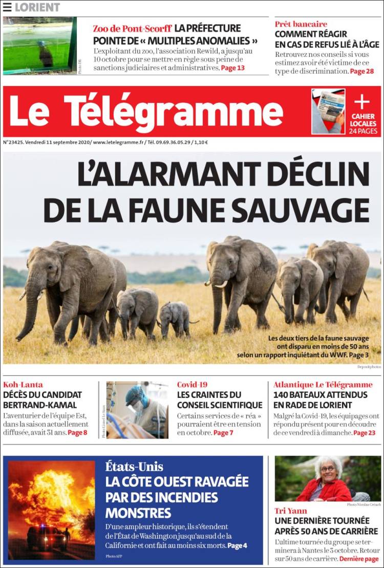 Portada de Télégramme (France)