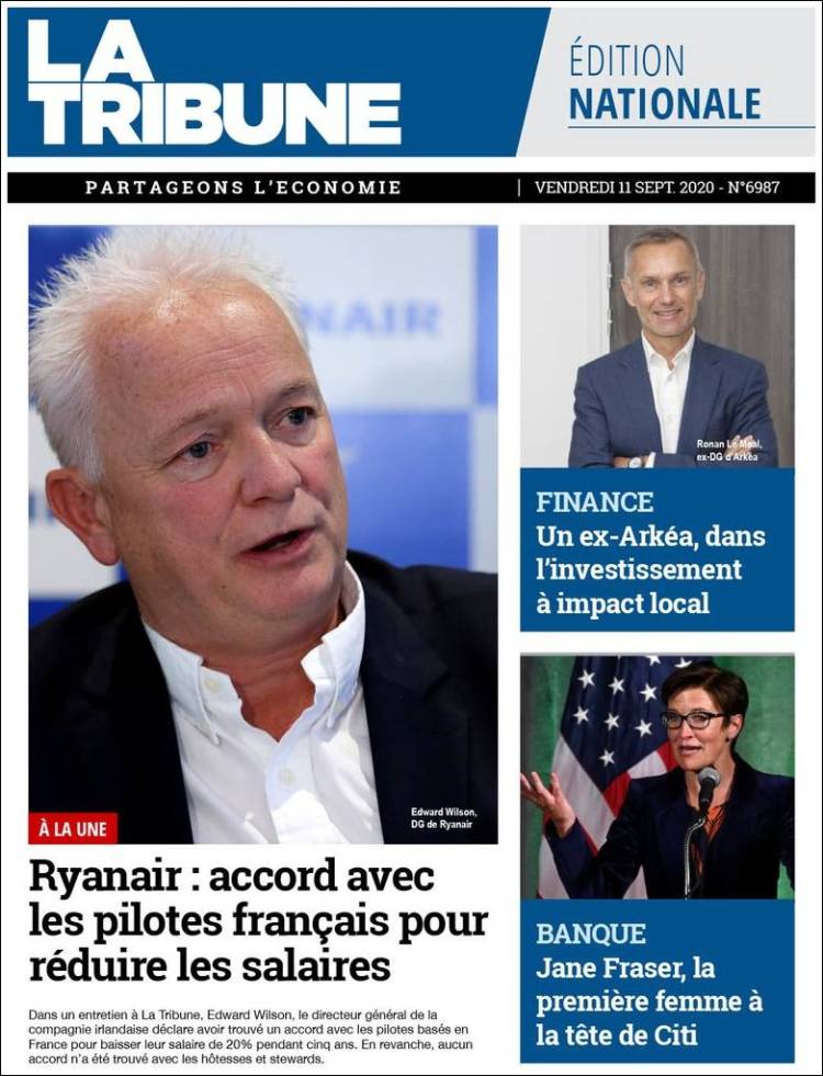 Portada de La Tribune (France)