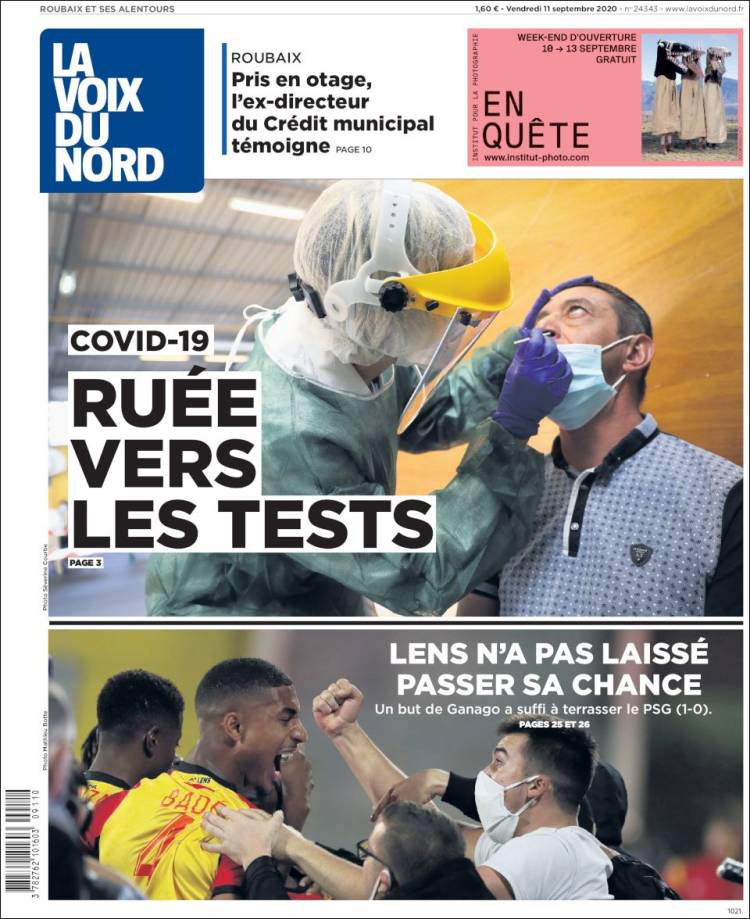 Portada de La Voix du Nord (France)