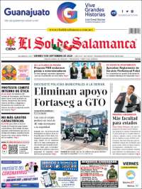 Portada de El Sol de Salamanca (M&eacute;xico)