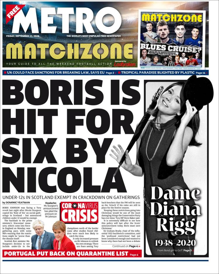 Portada de Metro (Reino Unido)