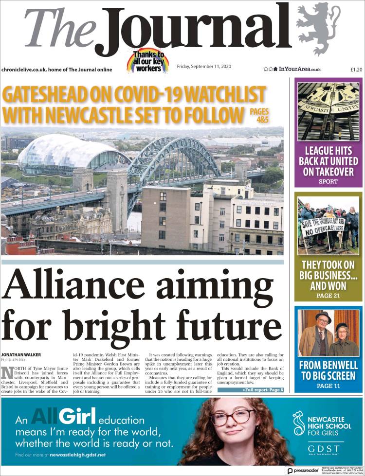 Portada de The Journal (Reino Unido)