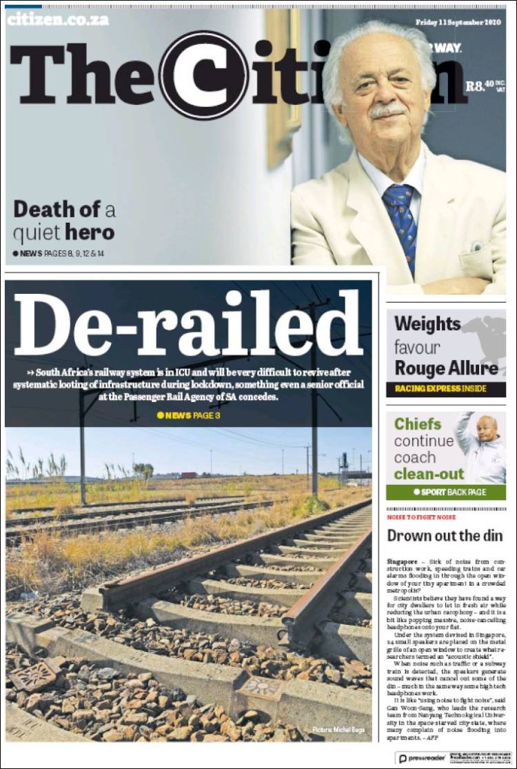 Portada de The Citizen (Sud&aacute;frica)