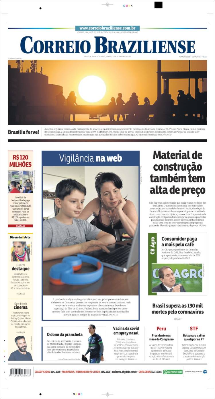Portada de Correio Braziliense (Brasil)