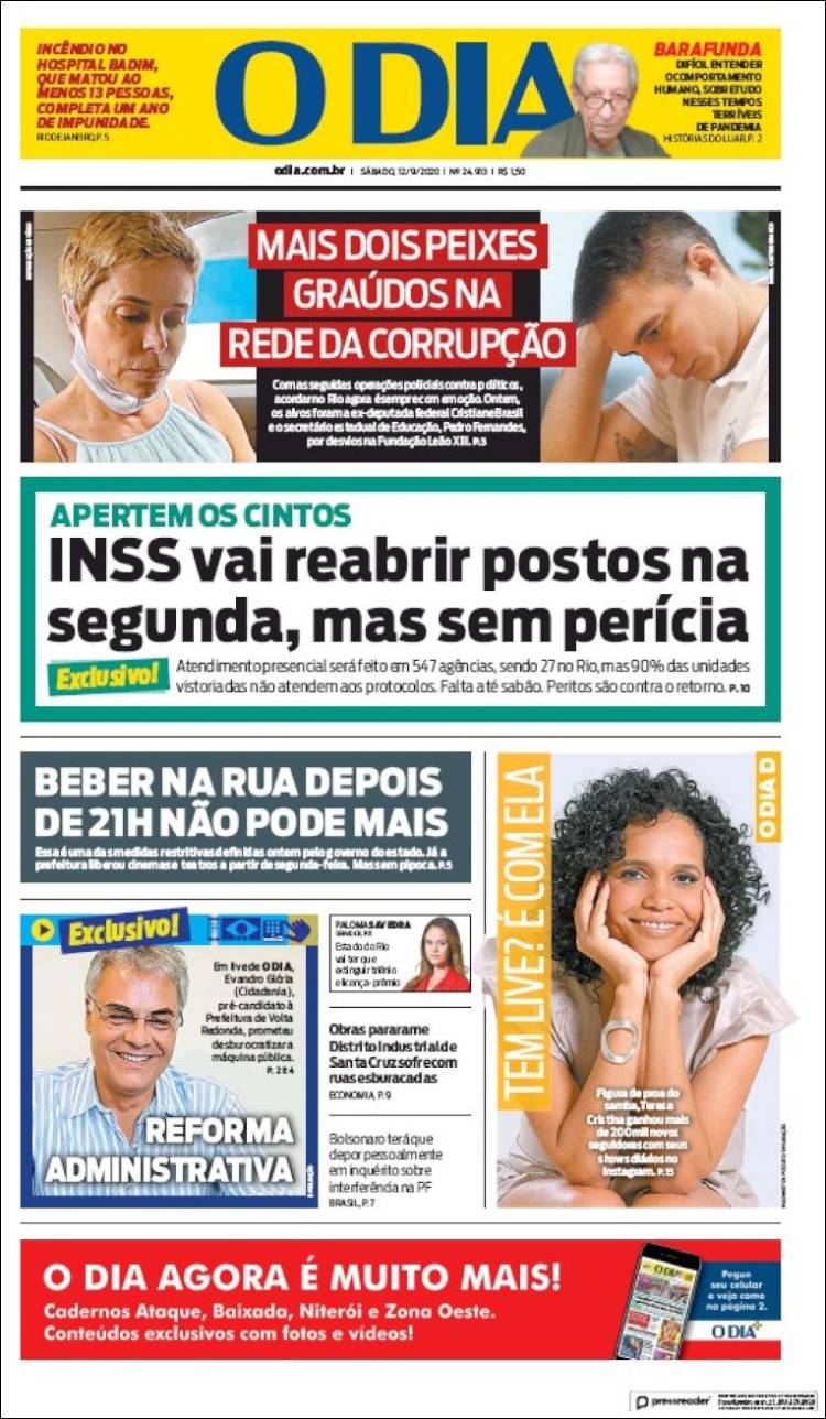Portada de O Dia (Brasil)