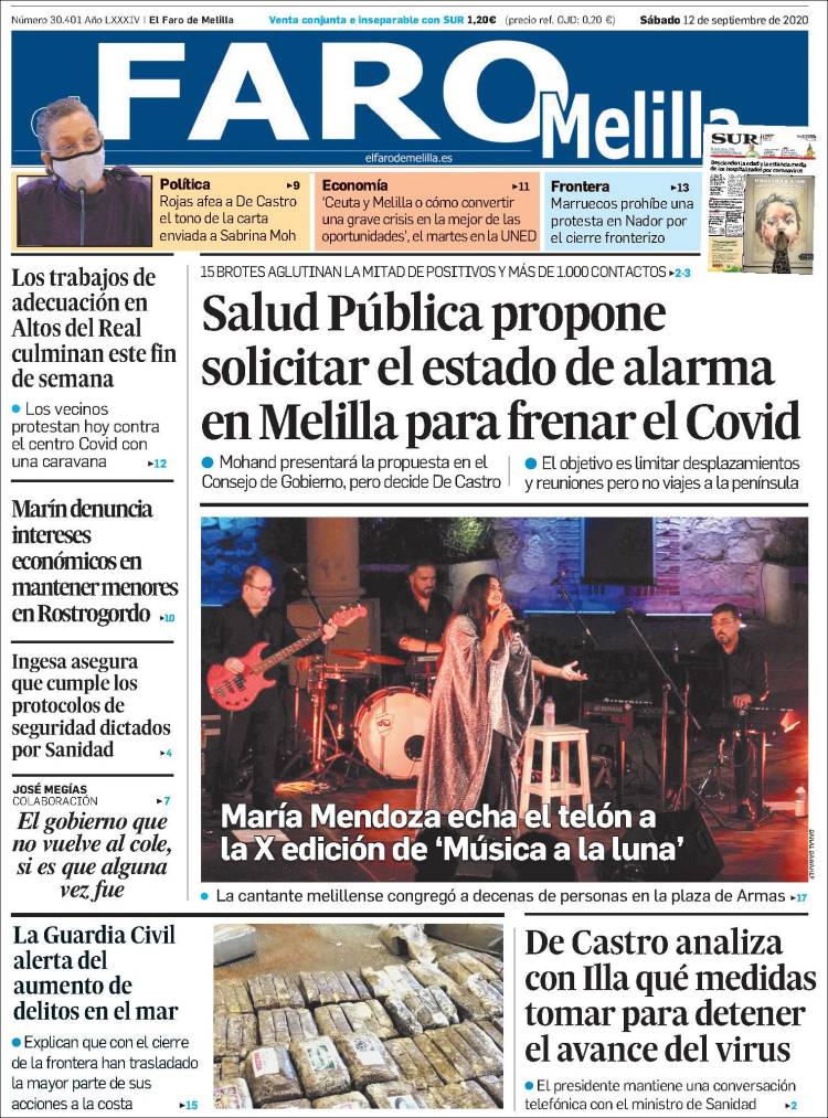 Portada de El Faro de Melilla (Espa&ntilde;a)