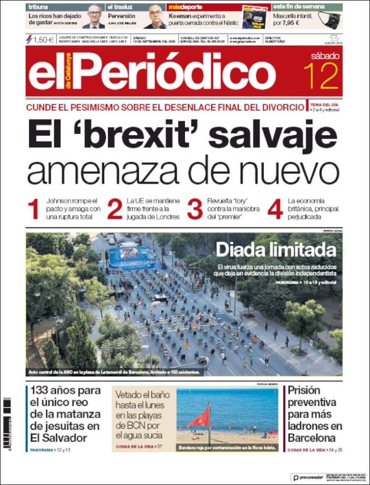 Portada de El Periódico (Espa&ntilde;a)