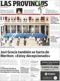 Portada de Las Provincias (Espa&ntilde;a)