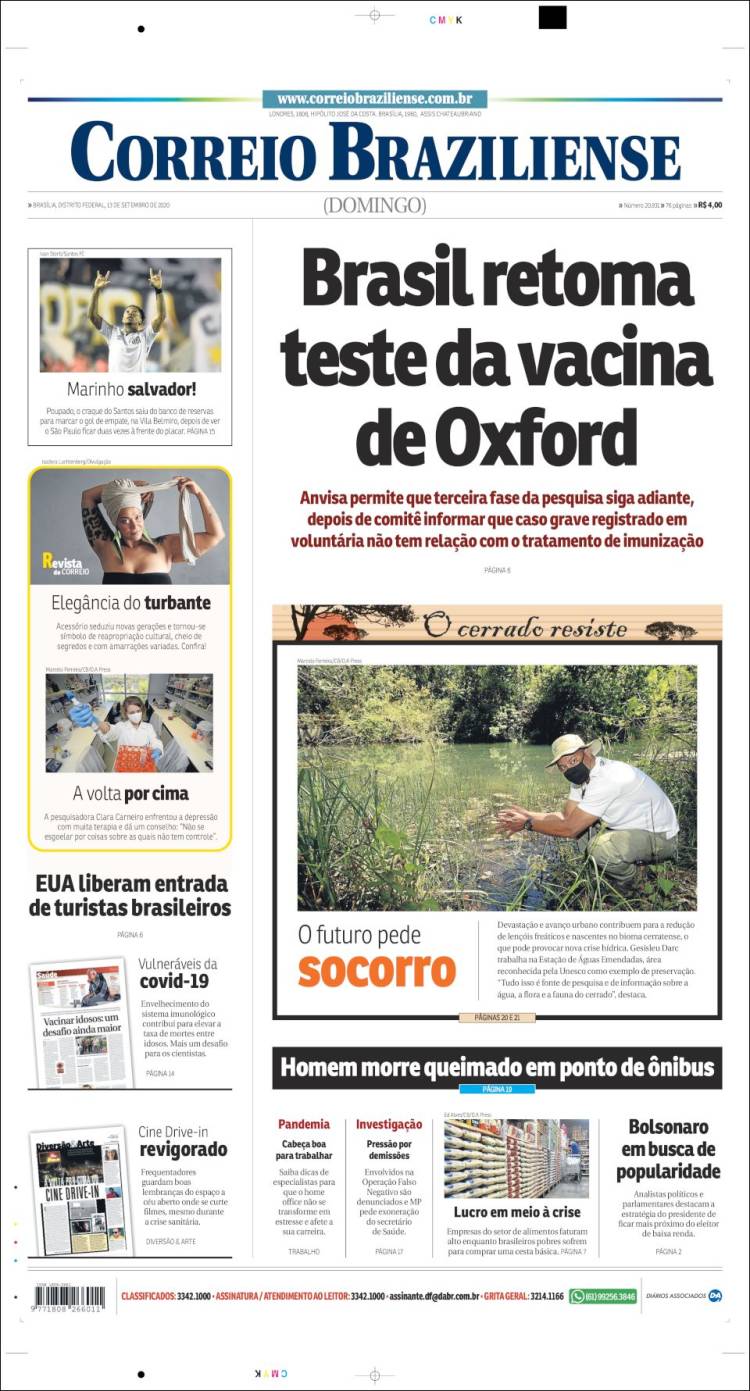 Portada de Correio Braziliense (Brasil)