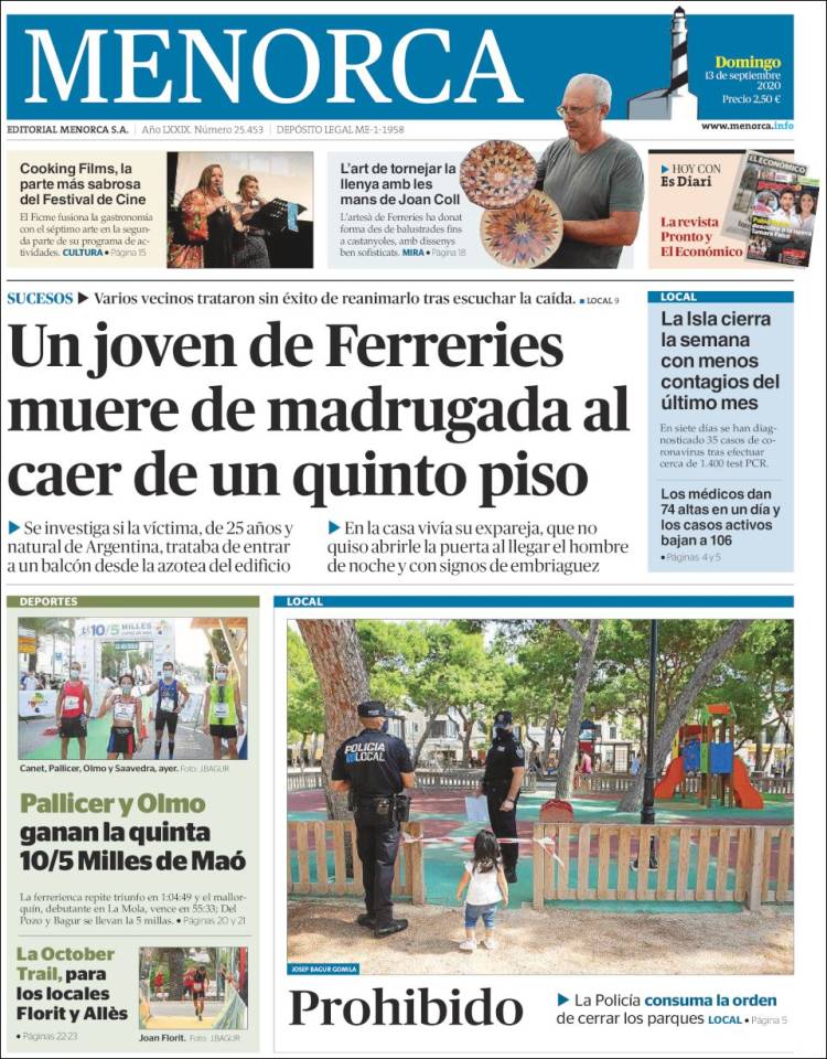 Portada de Menorca - Diario Insular (Espa&ntilde;a)