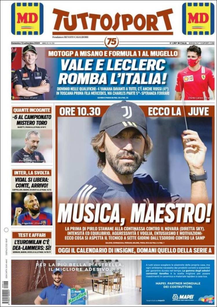 Portada de Tuttosport (Italia)