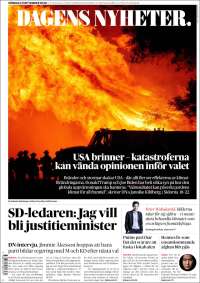 Portada de Dagens Nyheter (Suecia)