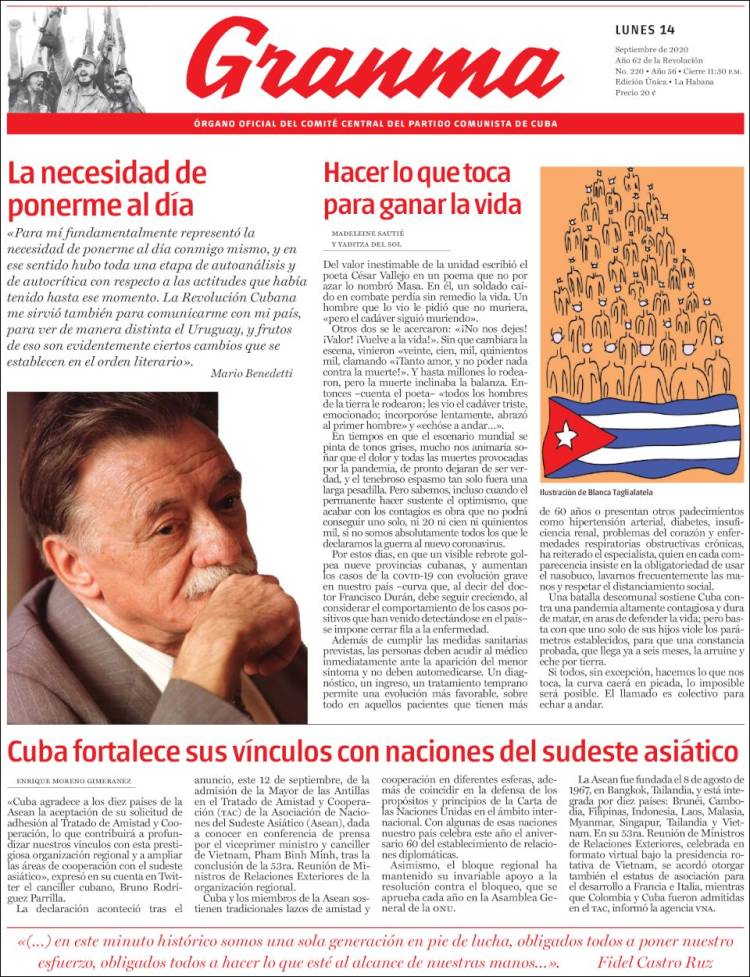 Portada de Granma (Cuba)