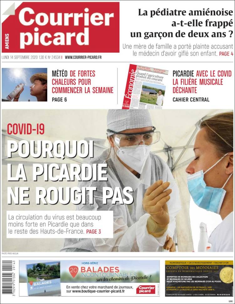 Portada de Courrier Picard (Francia)