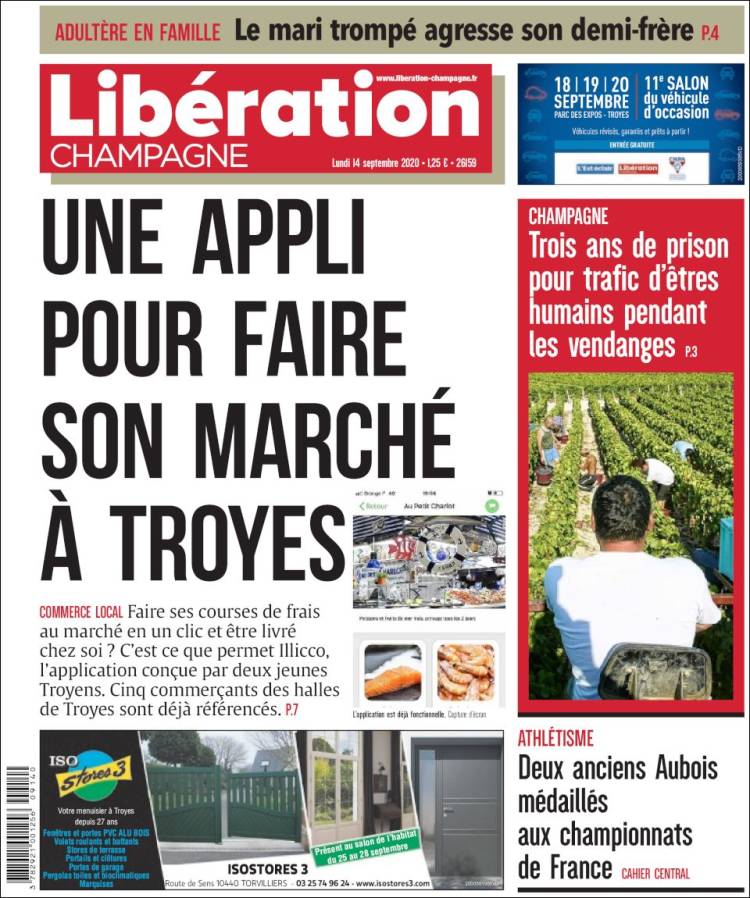 Portada de Libération Champagne (Francia)