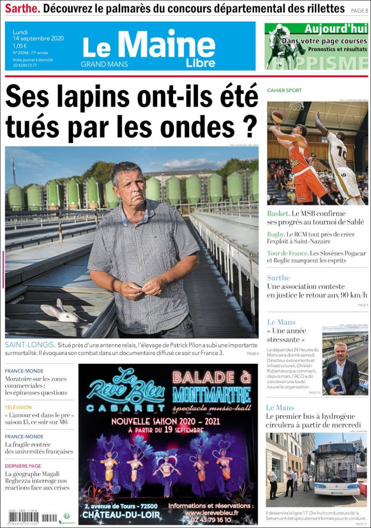 Portada de Le Maine Libre (Francia)