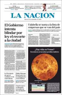 Portada de La Nación (Argentina)