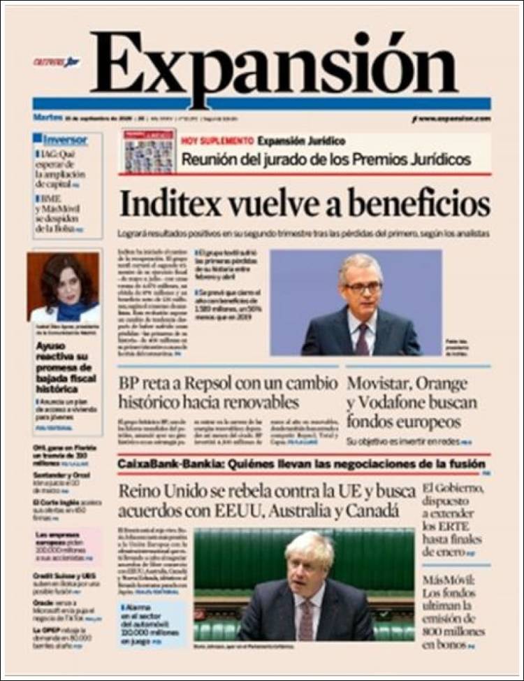 Portada de Expansión (Espa&ntilde;a)