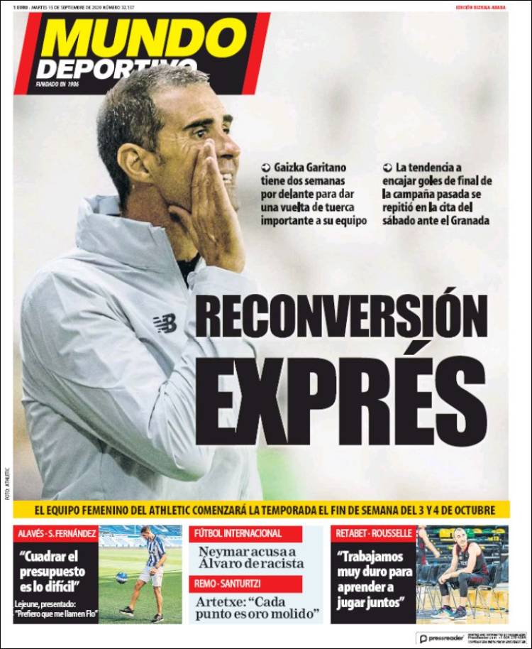 Portada de Mundo Deportivo Bizkaia (Espa&ntilde;a)