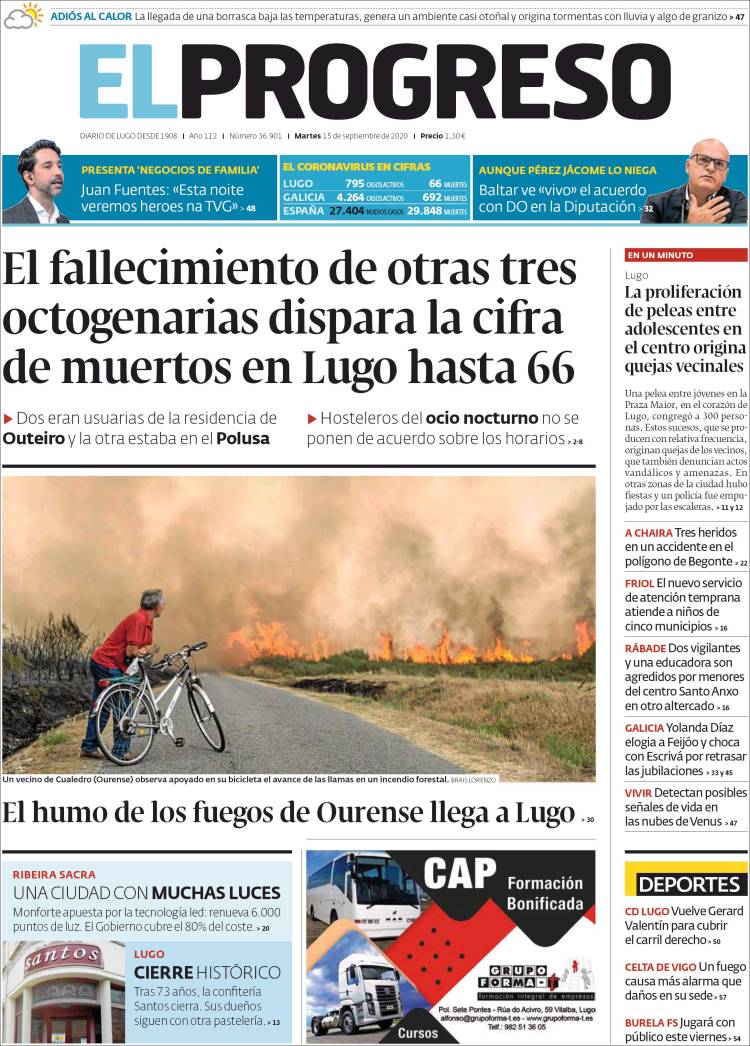 Portada de El Progreso (Espa&ntilde;a)