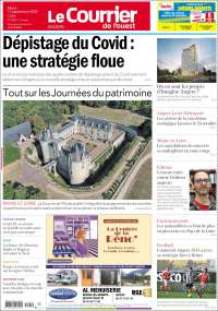 Portada de Le Courrier de l'Ouest (Francia)