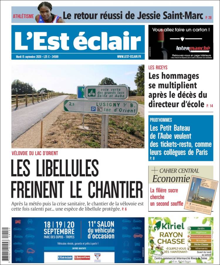 Portada de L'Est Eclair (Francia)