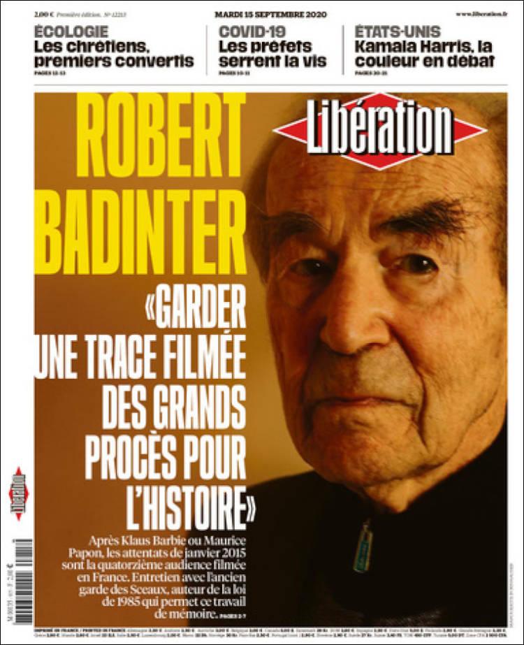 Portada de Libération (Francia)