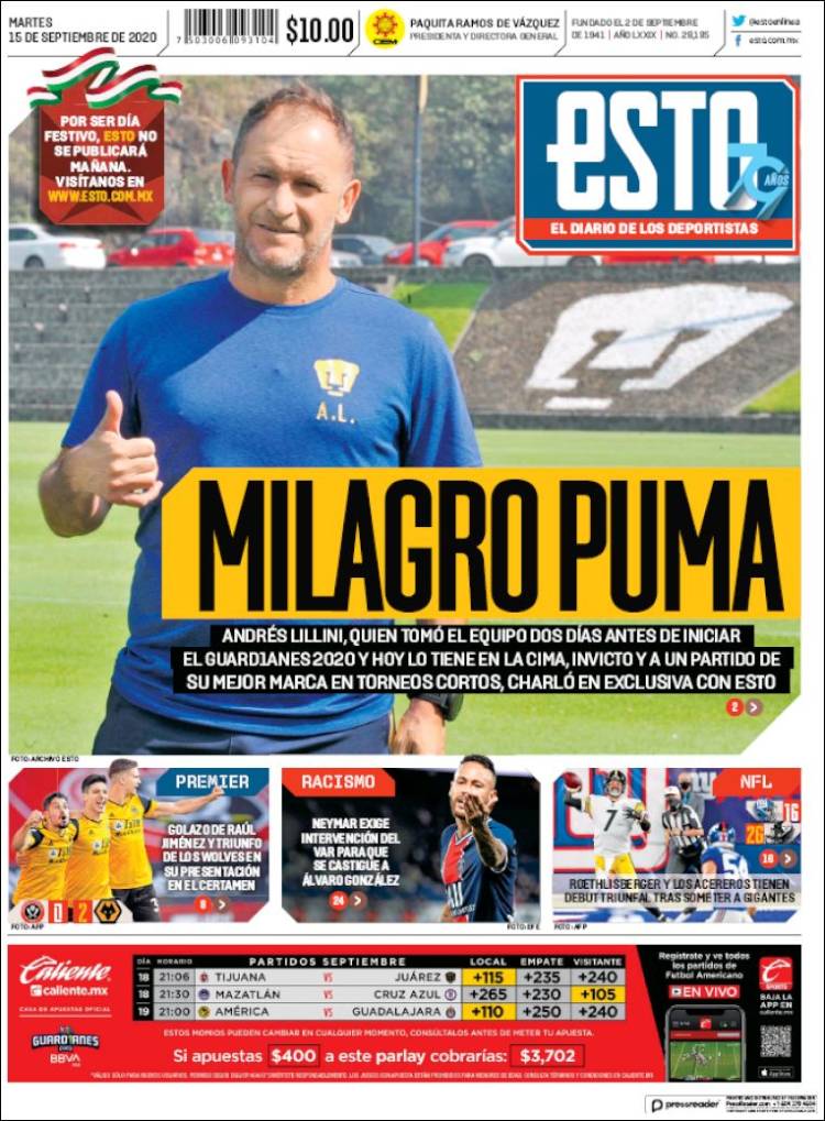 Portada de Esto (M&eacute;xico)