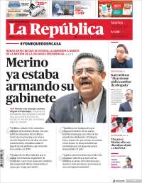 Portada de La Republica (Perú)