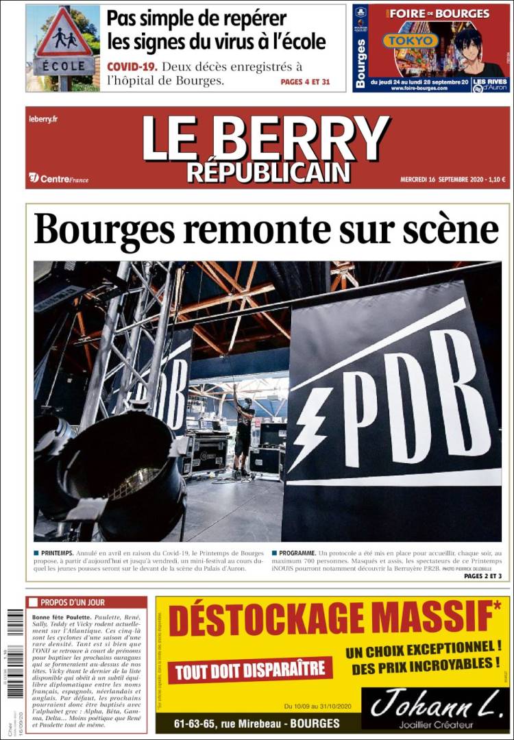 Portada de Berry Republicain (Francia)